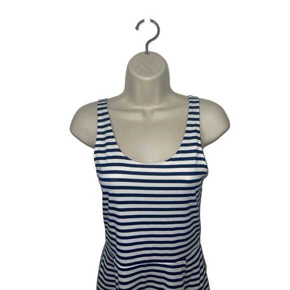 H&M DIVIDED Women's Size 6 Blue White Striped Nautical Dress Sundress - Picture 4 of 12